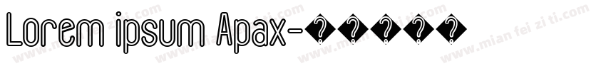 Lorem ipsum Apax字体转换